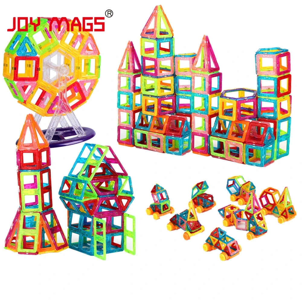JOY MAGS игрушка мини Магнитная 100/110/130 шт./лот строительные блоки игрушки DIY 3D Магнитный конструктор развивающие кирпичи