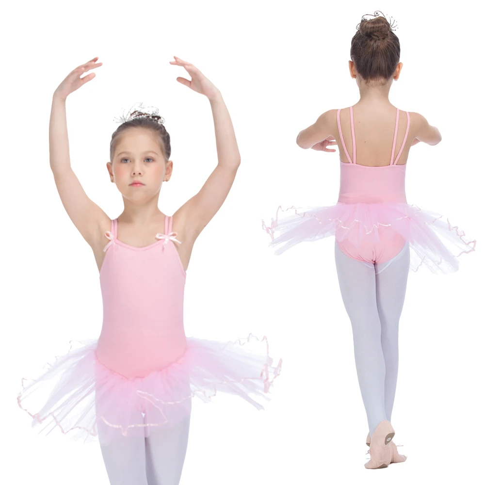 

Retail Wholesale Light Pink,Red Cotton/Lycra Double Straps Camisole Leotard Tutu for Performance All Sizes