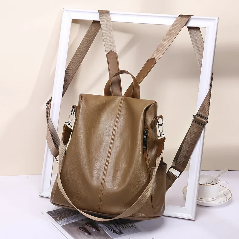 2019 Women Backpack PU Leather Daypack Fashion Backpacks Female Mochila Feminine Casual Large Capacity School Shoulder Bags | Багаж и