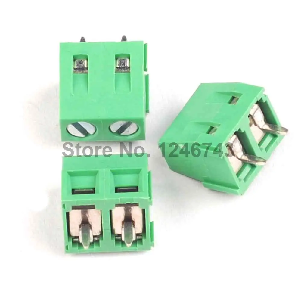 Винтовая Клеммная колодка 50 шт печатная плата коннектор высота: 5 08 мм/0 2 дюйма