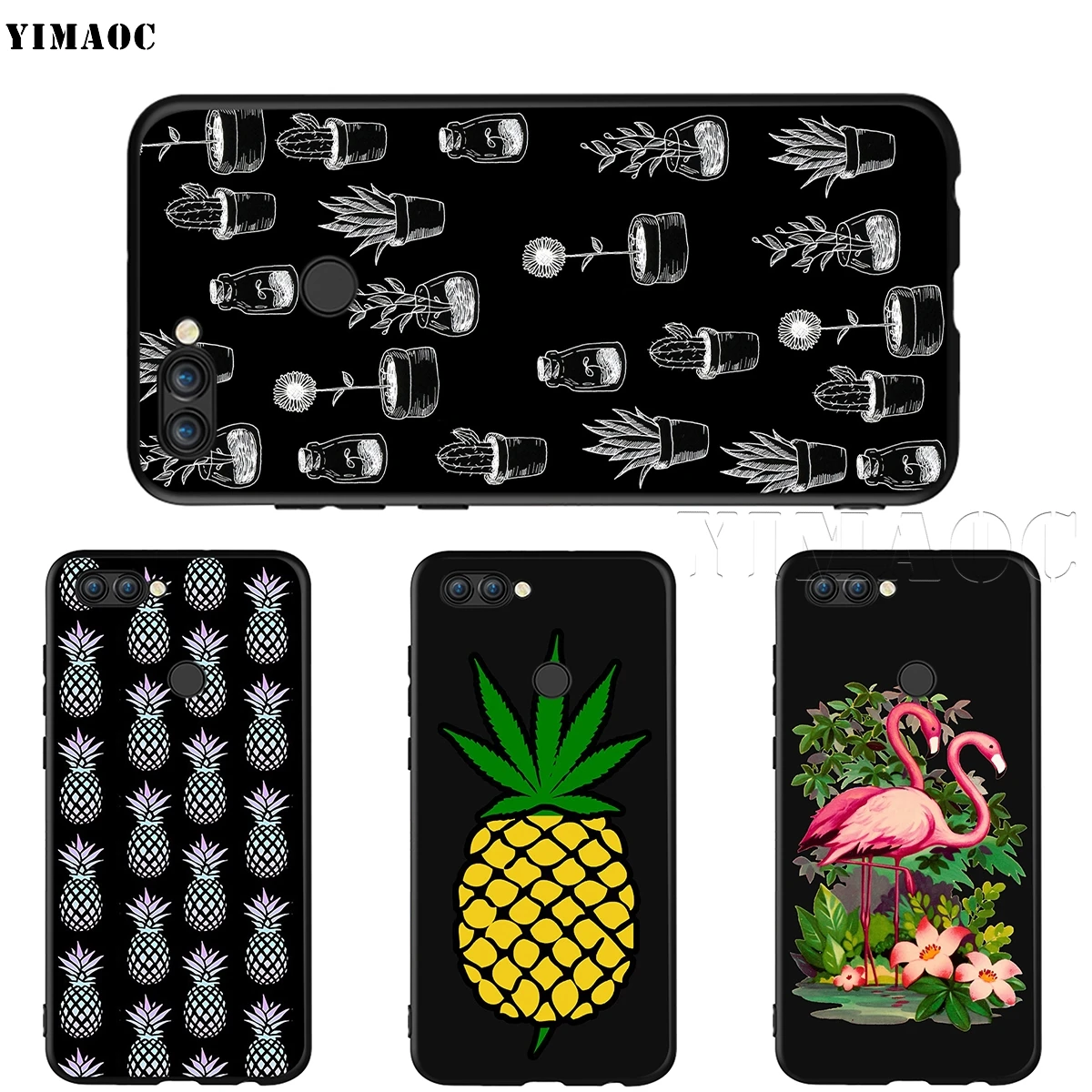 Силиконовый чехол YIMAOC с ананасами Фламинго КАКТУСОМ для Huawei Mate 10 P8 P9 P10 P20 Lite Pro P Y7 Y9 Smart Mini 2017 2018|Бамперы| |