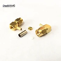 1pc new rf sma right angle connector male plug for lmr100 rg316 rg174 wholesale wire connector