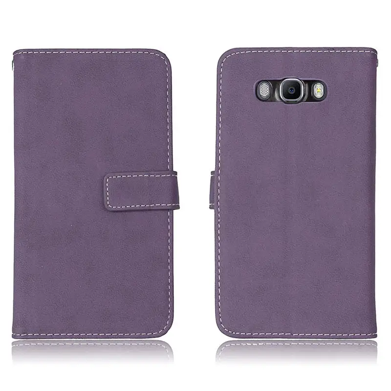 Кожаный чехол с отделением для карт для samsung S9 S8 Plus S6 S7 Edge J3 J5 J7 Note 9 8 откидная крышка для iPhone XS Max XR X 6 7 8 Plus - Цвет: Лаванда