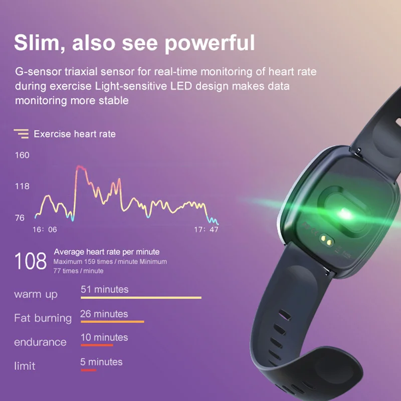 Фитнес-трекер умный Браслет пульсометр водонепроницаемый кровяное давление сон