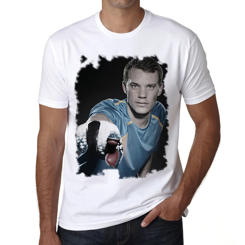 Нойер Германия № 1 мужской футболки Мода 2018 Летний Стиль Swag Золотой Новые