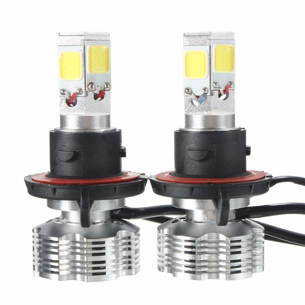 2 * Долговечные 9004 HB1 9007 HB5 H13 9008 COB 4-сторонние светодиодные фары комплект для