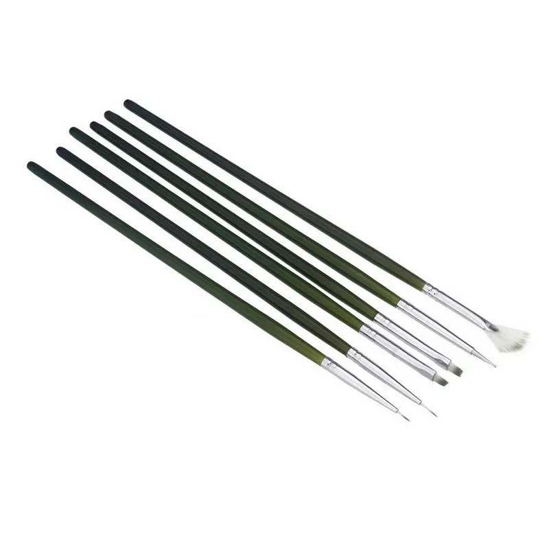 6pcs Nail Brush Quality Nail Brushes UV Gel Acrylic Nail Art Builder Manicure Brush Liner Pen Dotting Painting Design Nail Brush Art Set 3-15Pcs - Цвет: 6pcs Nail Brush