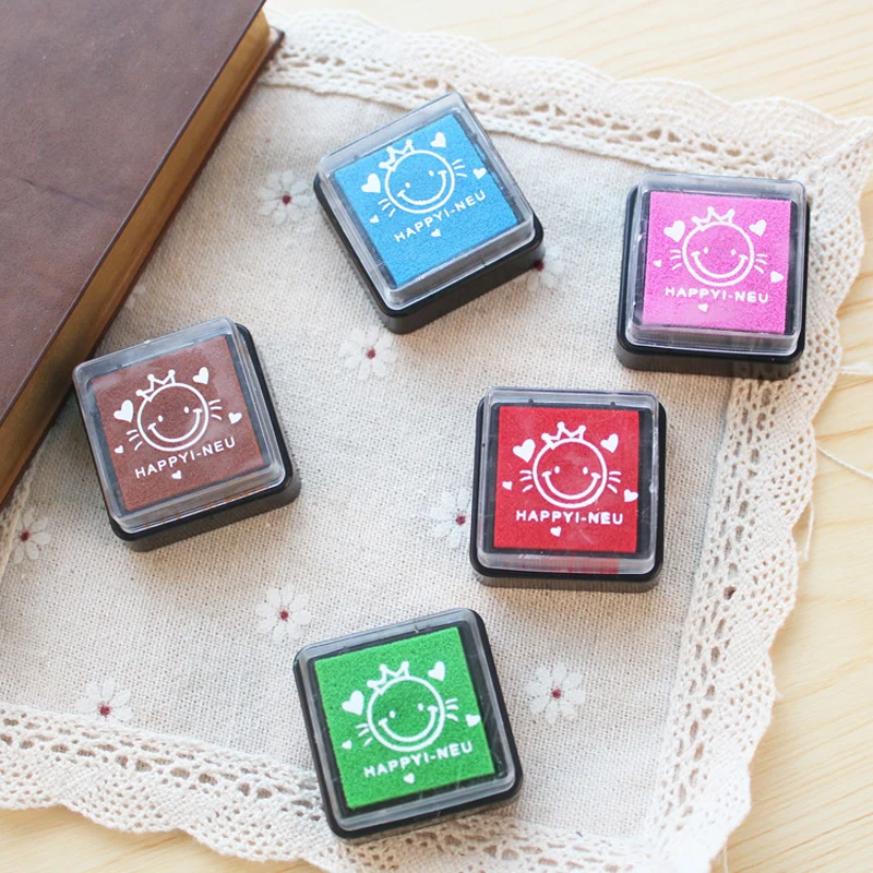5 шт./лот Мини Kawaii красочный милый набор InkPad цифровой Скрапбукинг Печать Inkpad
