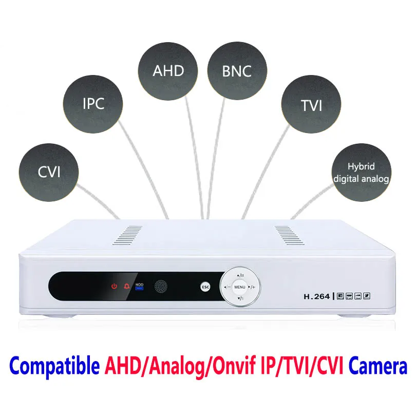 НОВЫЙ CCTV 8 канальный XVR видео рекордер все HD 1080P 8CH Супер DVR Запись 5 в 1 поддержка