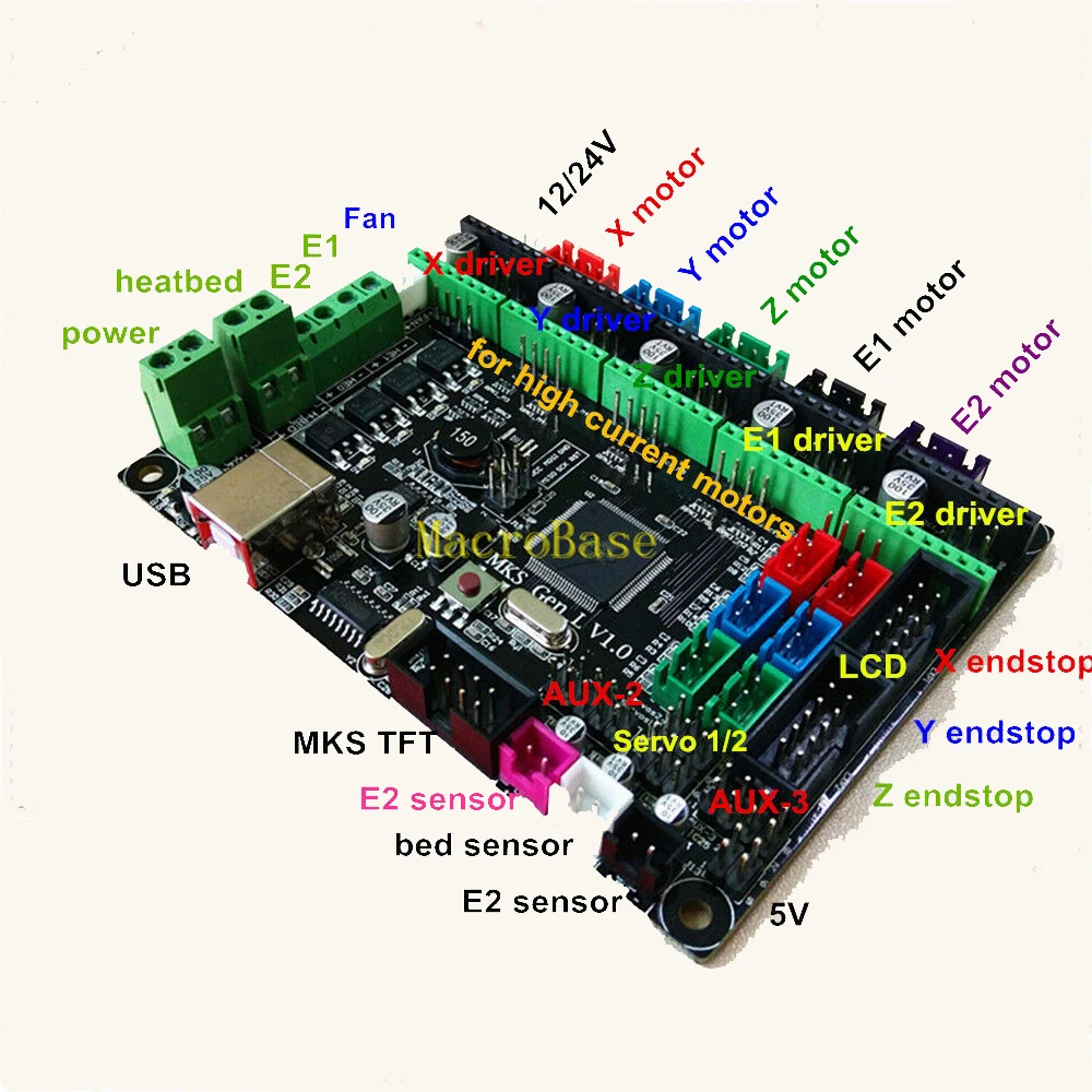 MKS GEN L V1.0 плата контроллера 3D принтера совместима с Ramps1.6 Mega2560 R3 Поддержка
