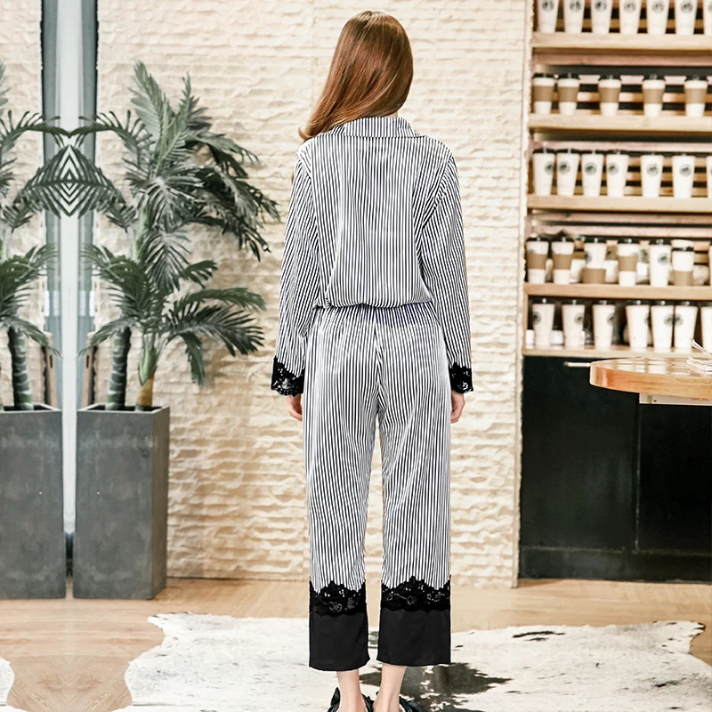 Для женщин s пижамы осень зима сексуальная ночная рубашка одежда для сна 2018