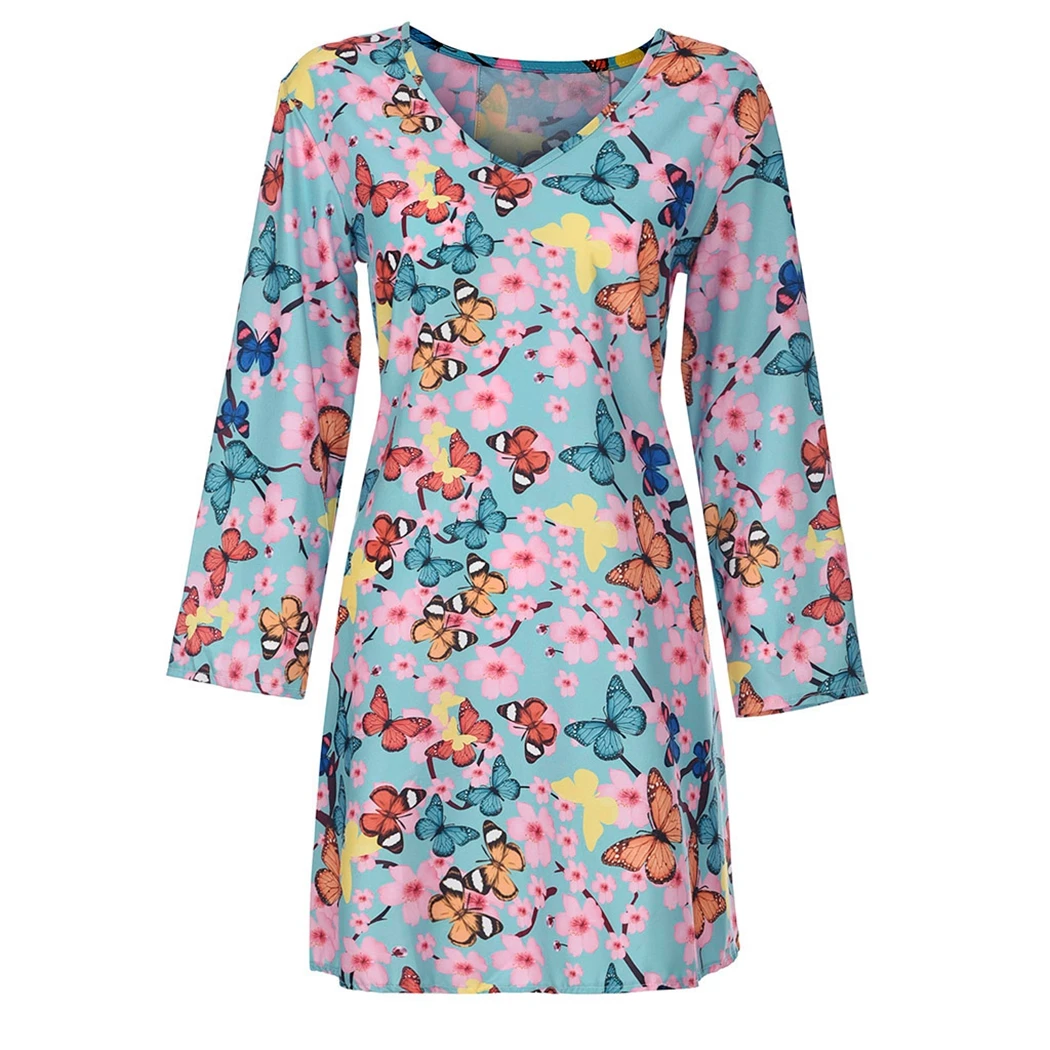 Женское летнее богемное платье с v образным вырезом большие размеры свободное