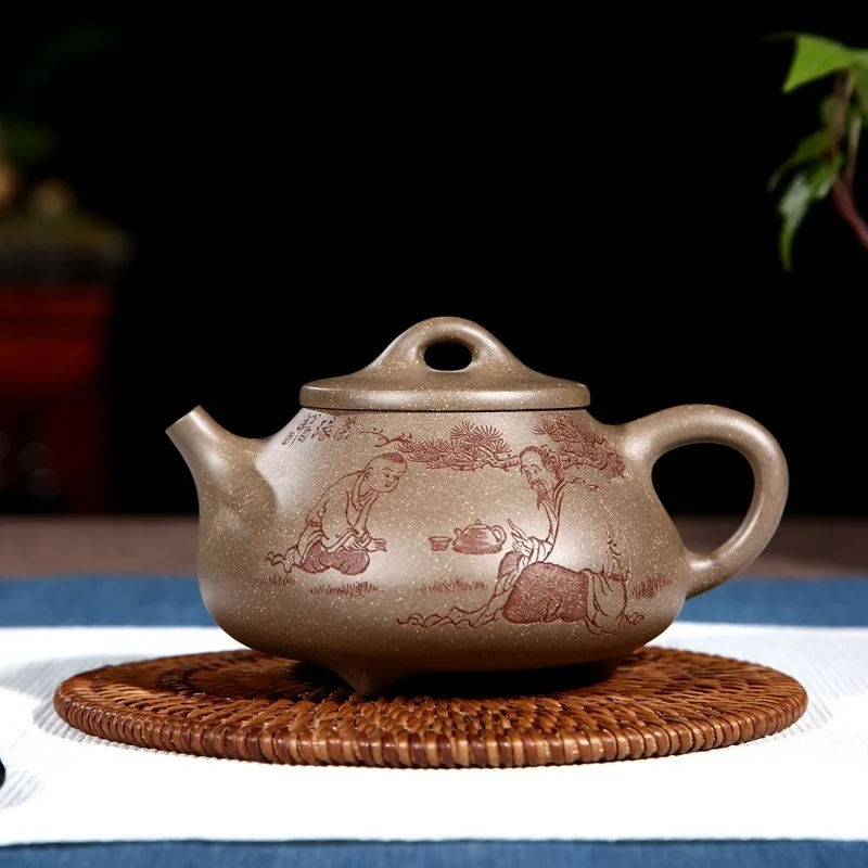 Период очистки сажи из бурового камня, горшок для ковша с тремя ножками, специальный мастер, чайник для всех рук, чай wang fang