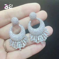 be 8 brand 2018 new charm design big round shape drop earrings statement long dangle earrings for women gifts e795