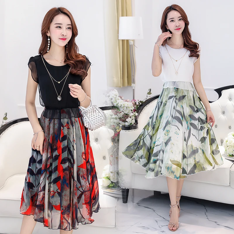 Шифоновое платье 2020 летнее стильное богемное тонкое Пляжное Платье с принтом