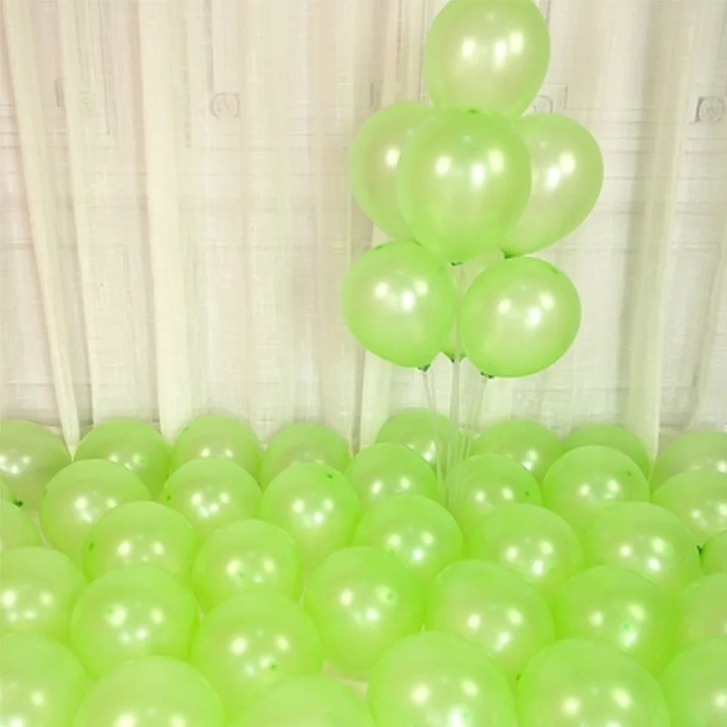 Light green 20/50 шт. 10 дюймов жемчужные латексные шарики для свадебного украшения праздника гелиевые шары Беби Шауэр детский игрушки шарики ко дню рождения - Цвет: Light green