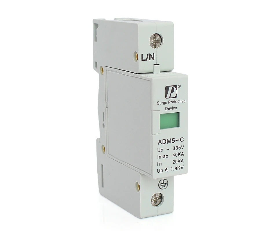 10 шт./лот Горячая распродажа! высокое качество Стандартный 1 P 40KA 110 V 220 V 380 V AC din-рейку сетевой фильтр СПД анти-Lightning защита от скачков напряжения