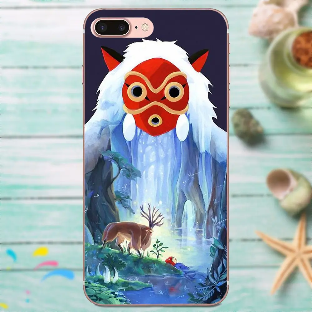 Мягкий чехол для телефона принцессы Mononoke Fan Art Apple iPhone 4 4S 5 5C 5S SE 6 6S 7 8 Plus X XS Max XR Custom