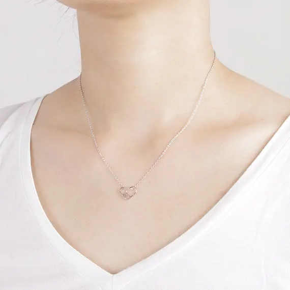 Серебряное ожерелье с открытым сердцем|peace necklace|necklace in silvernecklace necklace |