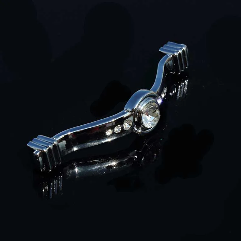 128 мм страз комод кухонный шкаф дверная ручка 96 стекло кристалл серебряный ящик