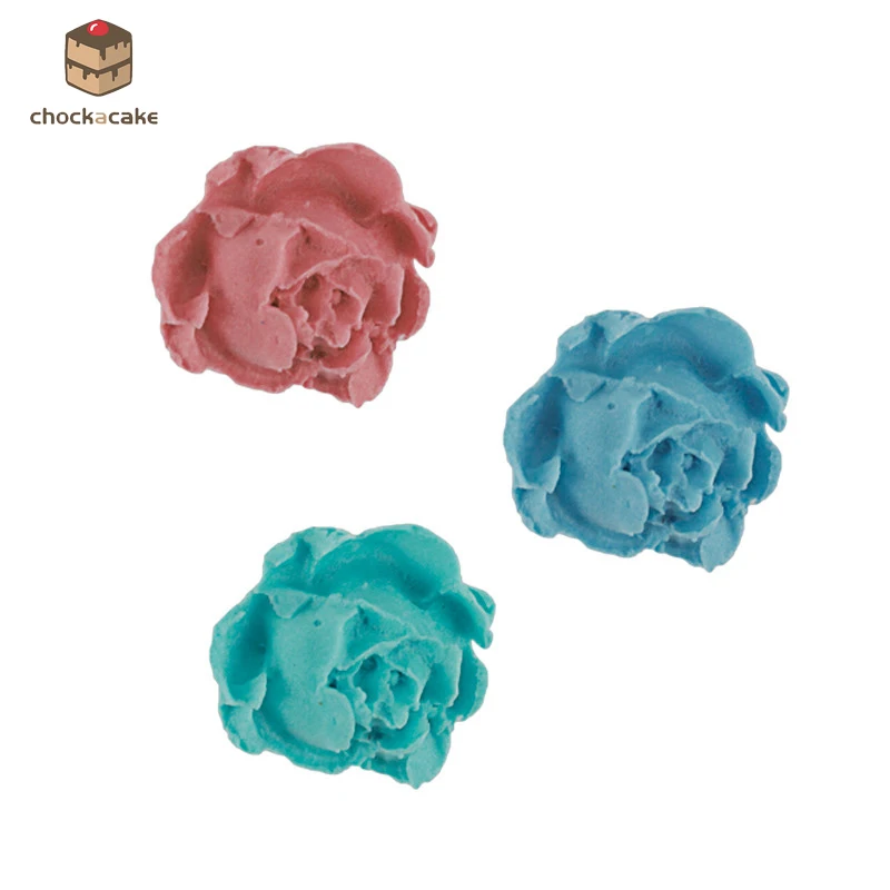 Милые 3 розы Форма силиконовая форма для помады украшения торта рождественские