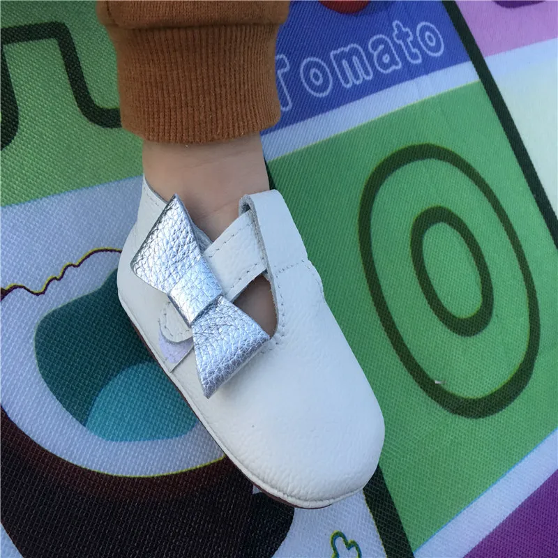 

Genuine Leather Bow T-bar Newborn Moccasins baby Shoes Cute Solid Hard Sole Anti-slip Infant Girls Shoes Princess Prewalkers