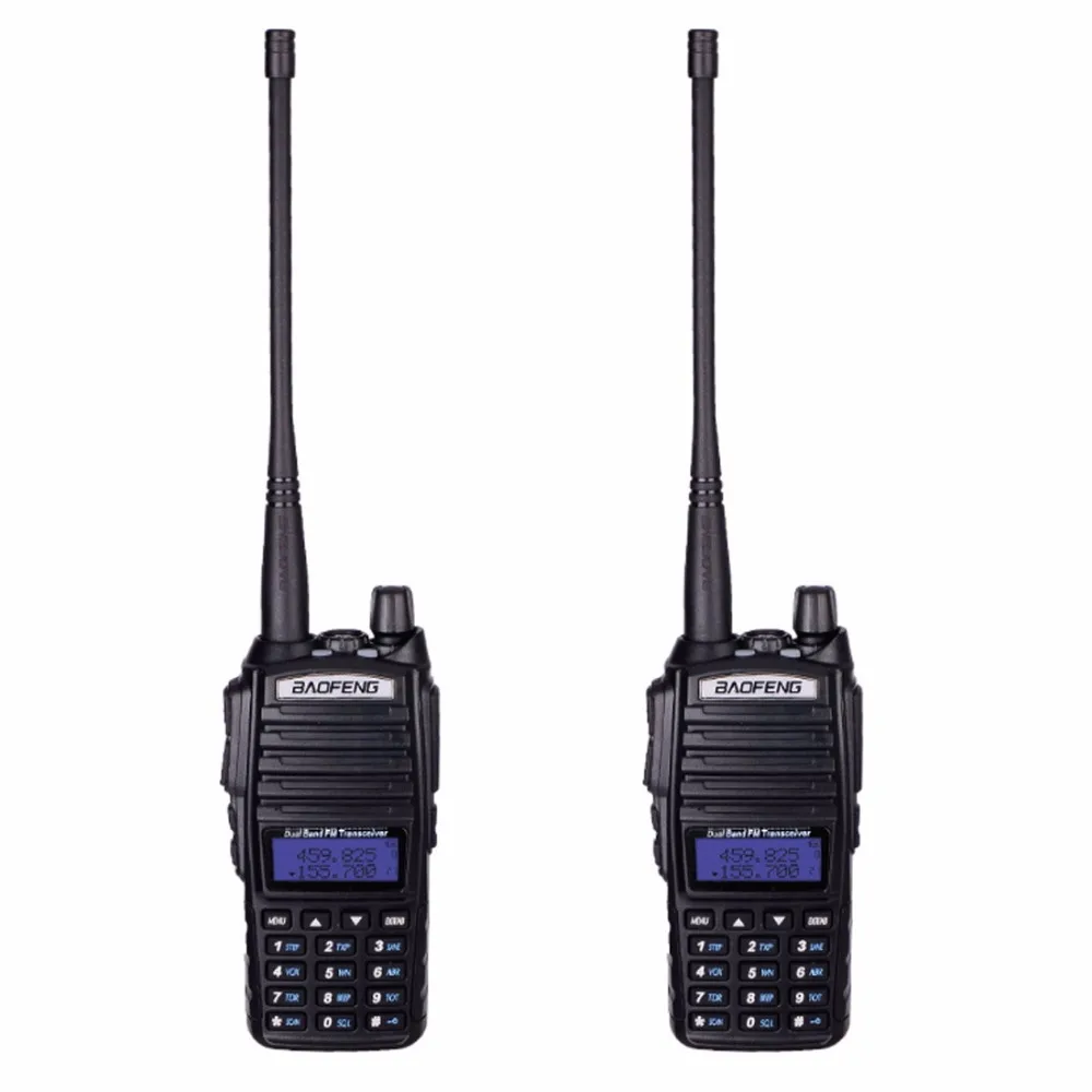 2 шт. Baofeng UV-82 портативная рация UV82 двухсторонняя радио двойная PTT Ham CB радиостанция