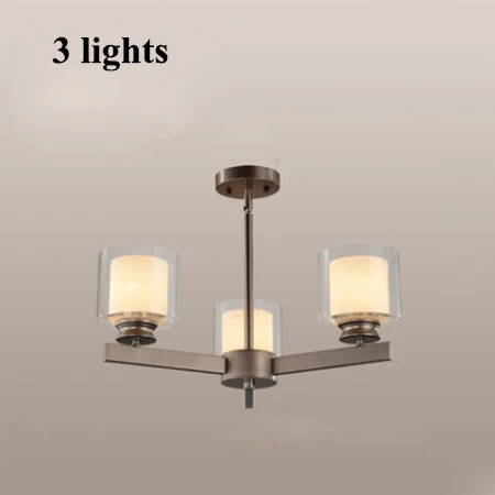 Современные металлические светодиодные Настенные светильники Lustre glass Shades спальни светодиодные настенные лампы для гостиной светодиодные Настенные светильники настенное бра для коридора - Цвет абажура: 3 lights pendant