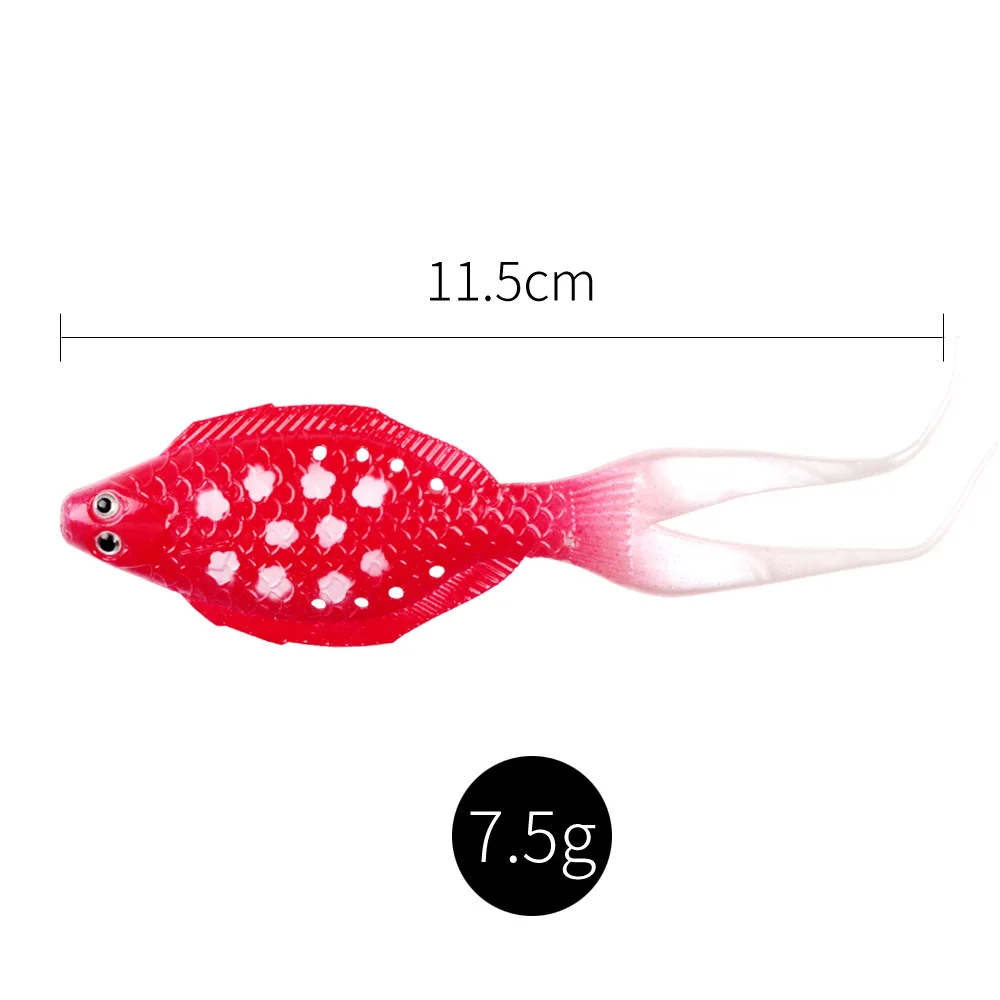 1 шт. мягкие приманки рыболовные ножницы хвост воблер 115 мм/7 5g 3D глаза