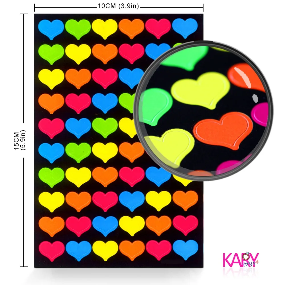 

Hot 240pcs/Pack New Design 5 Color Love Heart Shape Stickers Teacher Merit Praisen Reward Children Kid School Pupil Student Toy