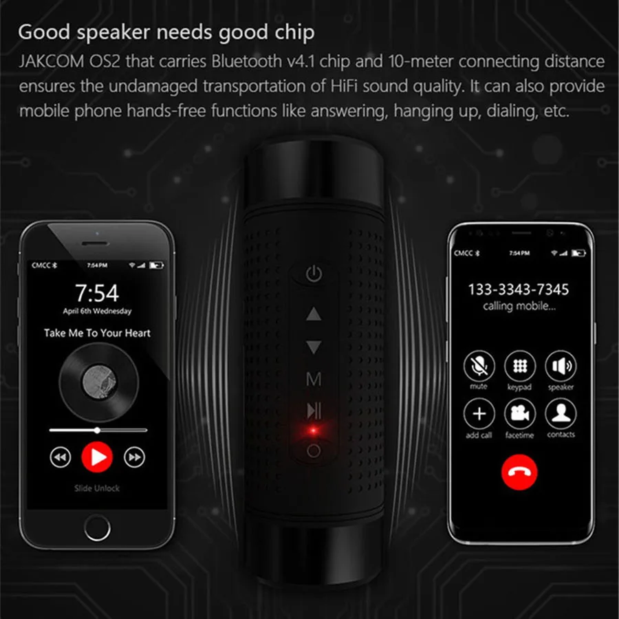 Jakcom OS2 открытый Bluetooth динамик водонепроницаемый беспроводной громкий динамик 5200 мАч Внешний аккумулятор умный светодиодный фонарик fm-радио Саундбар