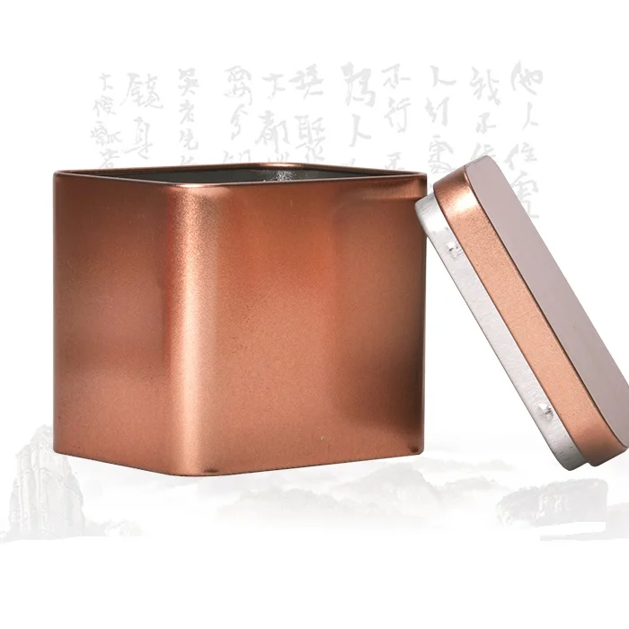 

8.5*7*8.5cm New Arrival Vintage tea tin box candy storage box