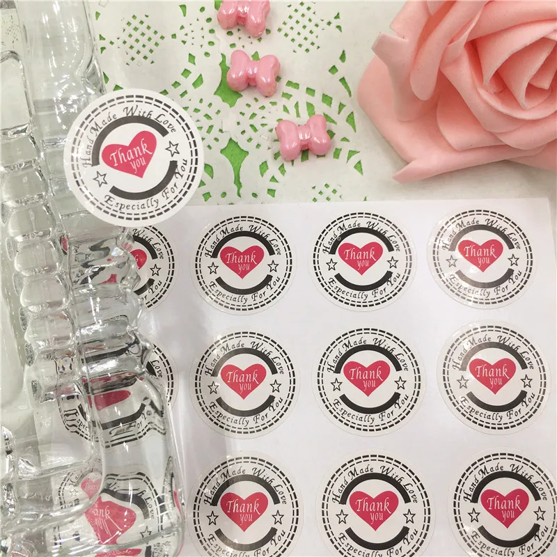 100 шт./лот круглый диаметр 3 см. Благодарим Вас особенно за вас наклейки этикетки
