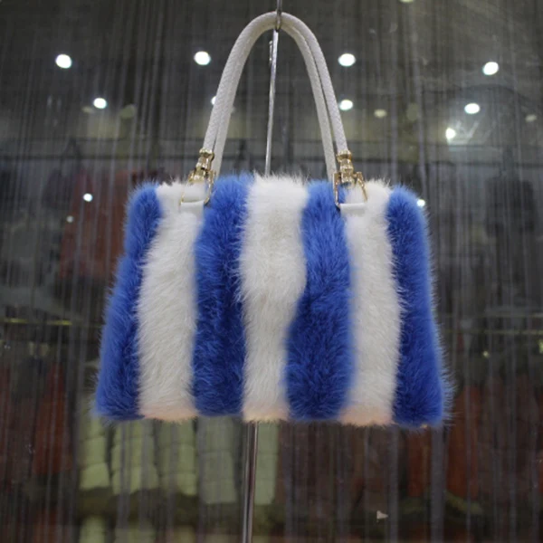 2016 модная кожаная сумка из меха норки женские сумки через плечо натурального