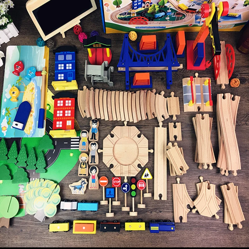 И друзья деревянный паровозик трек игрушки набор волшебная станция мост