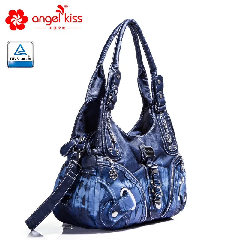 Angelkiss новый дизайн женская сумка Хобо высокого качества из искусственной кожи