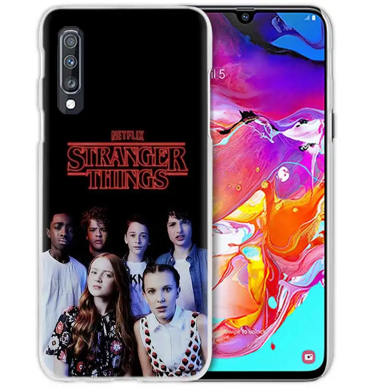 09 Пленка чехол для samsung Galaxy A50 A70 A20e A40 A30 A20 A10 A8 A6 плюс A9 A7 Жесткий Прозрачный поликарбонатный чехол для телефона чехол очень странные дела - Цвет: 09