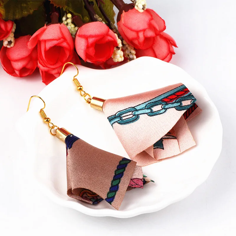 

50pcs Mix Designs 58mm Handmade Fabric Flower Tassel For Jewelry Finding DIY Earrings Phone Hanging Accessories