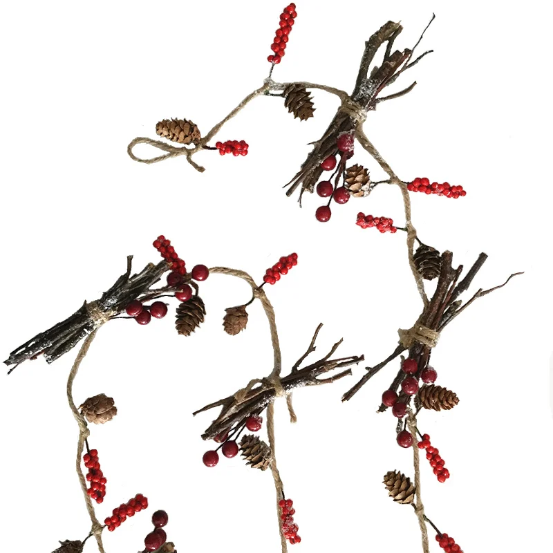 Новогодняя гирлянда из сосны и мороза 2 м|Искусственные сухие цветы| |