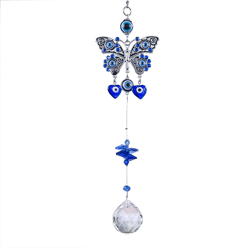 H& D турецкий синий сглаза бабочка Декор настенный Suncatcher для домашнего декора защита на удачу благословение подарок на новоселье