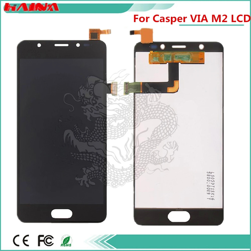Новый ЖК-телефон для Casper VIA M2 ЖК-дисплей сенсорный стеклянный датчик в сборе с