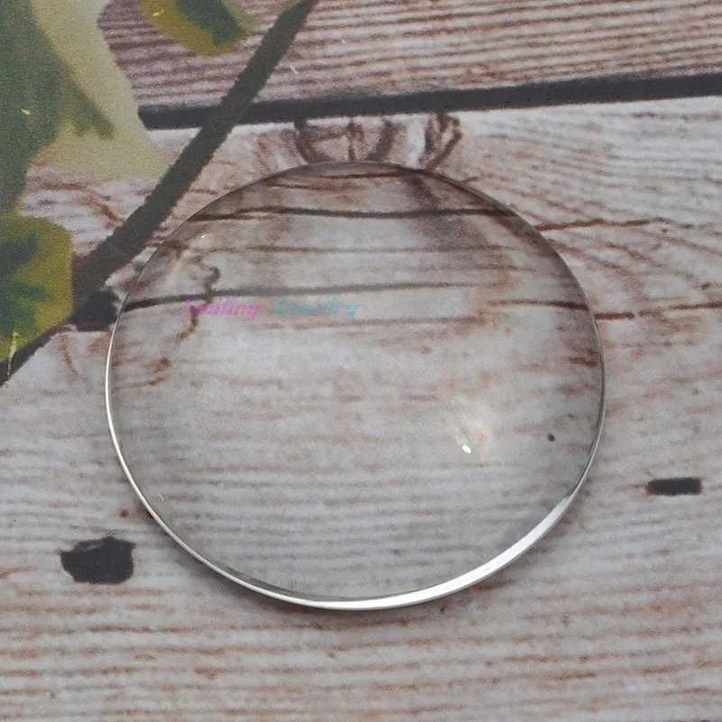 

5pcs 38mm (10mm Thick) Clear Round Domed Magnifying Glass Cabochon For Inserts Photo Pendant Tray Jewelry DIY Findings