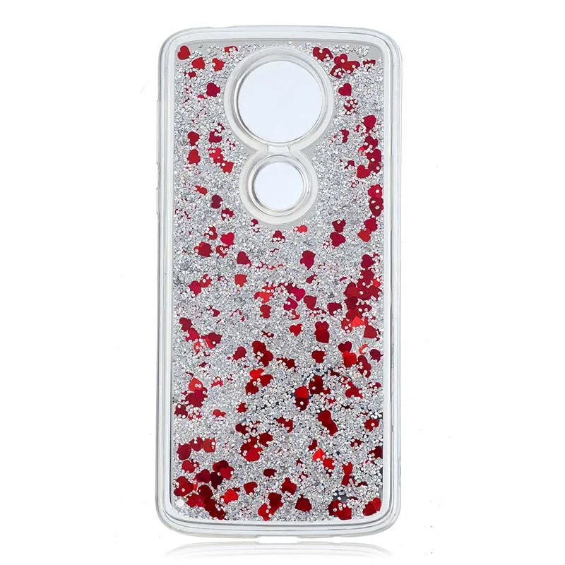 red Чехол для MOTOROLA Moto E5, E5 Plus, E4, E4 Plus, X4,, G6 PLAY, чехол, жидкий блеск, динамический Мягкий ТПУ чехол для телефона - Цвет: red