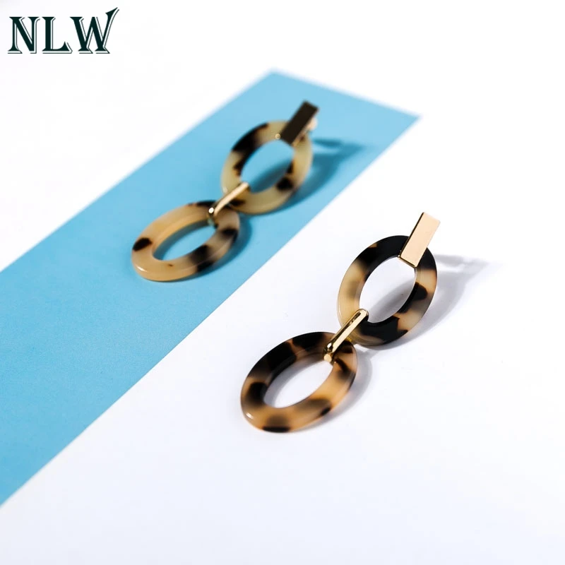 NLW Club Feminino леопардовые пластмассовые женские серьги сексуальные горячая