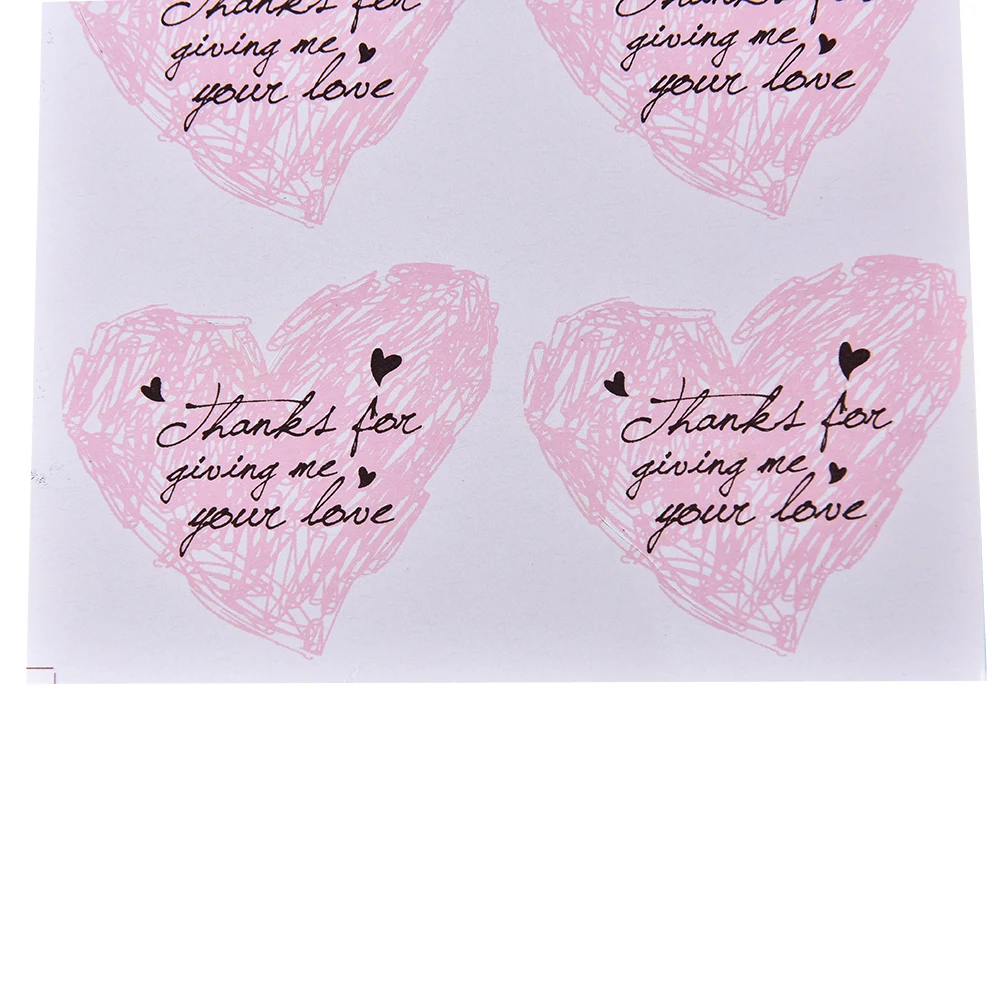 Товары для свадебной вечеринки декоративные наклейки в форме сердца 12 * этикетка наклейка розовая за