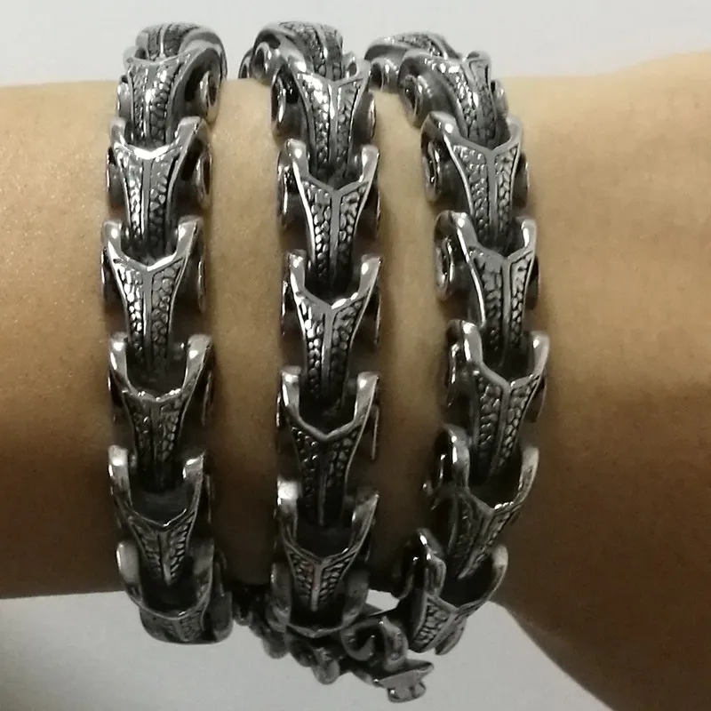 10 мм мужское ожерелье из нержавеющей стали 316L с цепочкой Dragon Bone 2 способа ношения