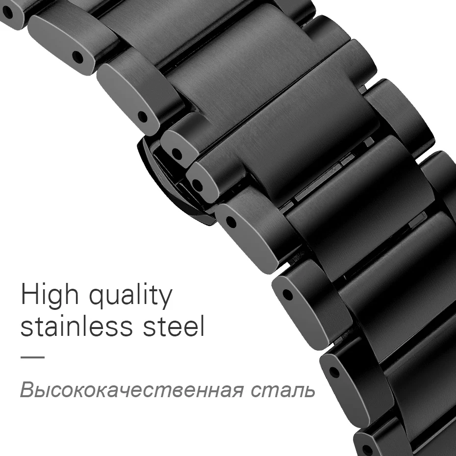 HOCO черный ремешок из нержавеющей стали для HUAWEI Watch 2 спортивный Huami Amazfit Bip умные
