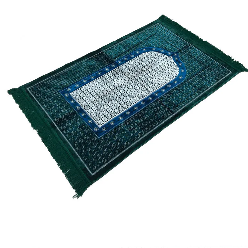 TK1green XHX888 Исламская мусульманская молитва ковры vloerkleed ковер dywanik Tapete паломника одеяло Banheiro Musallah молиться плотный коврик - Цвет: TK1green