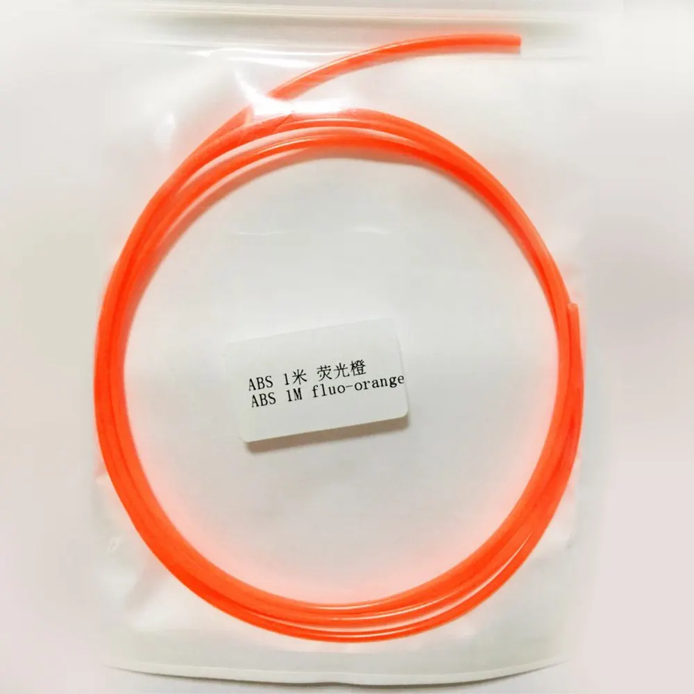 Fluo Orange DEWANG, 1 метр, ABS, 1,75 мм, 3D ручка для печати, нить для 3d принтера, 26 цветов на выбор, 3d Ручка, пластиковая нить, проволока - Цвет: Fluo Orange