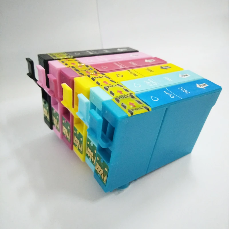 Совместимый чернильный картридж Vilaxh T0801 6 шт. для Epson Stylus Photo Printer P50 PX650 PX660 PX700W PX710W